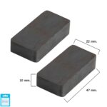 Iman Wolfpack Ferrita Rectangular 47x22x10 mm. (Blister 2 Piezas)