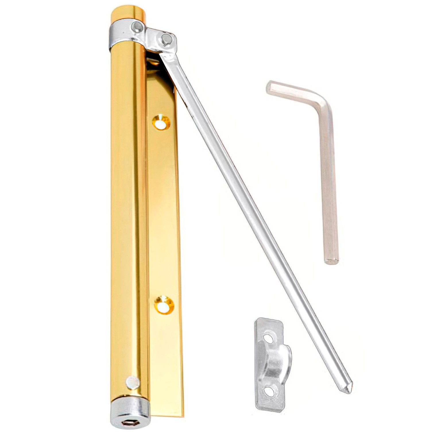 Muelle Puerta Wolfpack Aluminio Anodizado Dorado (Blister 1 Pieza)