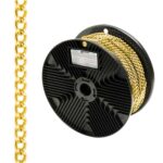 Cadena Decorativa Barbada Dorada 2,0 mm. / Rollo 20 Metros