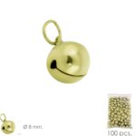 Cascabel Dorado 8 mm. (Bolsa 100 Unidades) [+2 variaciones de Medida Disponibles]
