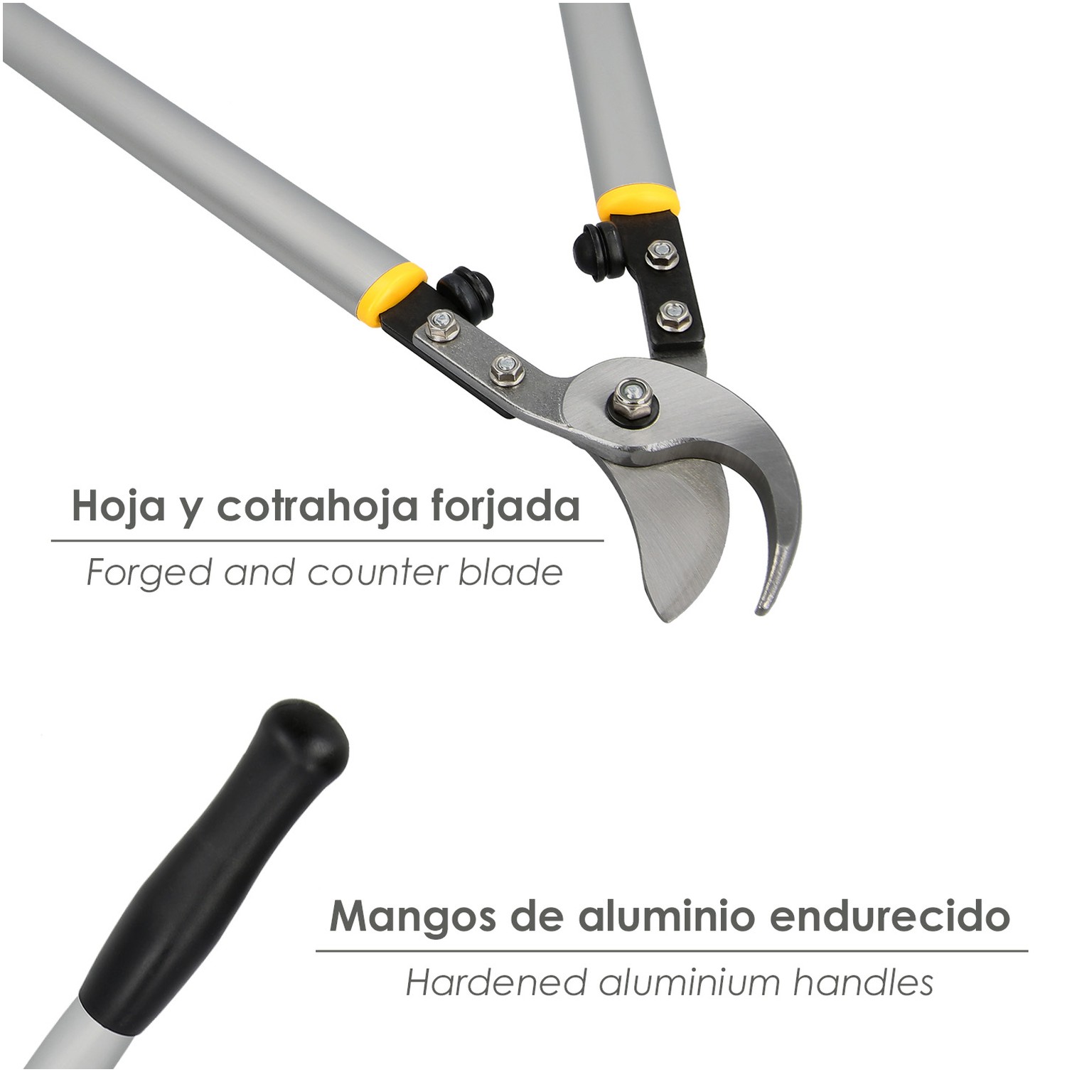 Tijeras Podar 2 Manos Profesional Forja y Alumnio 75 cm.
