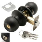 Pomo Puerta Wolfpack Con Llave Con Condena Negro Para Entrada