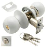Pomo Puerta Wolfpack Con Llave Con Condena Blanco Para Entrada