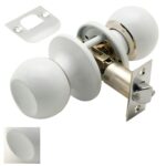 Pomo Puerta Wolfpack Sencillo Blanco Para Pasillo