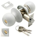 Pomo Puerta Wolfpack Con Llave Ambos Lados Blanco