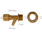Grifo Barril Plástico Mini Con Tuerca 3/4"