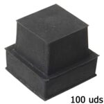 Contera Goma Cuadrada 18x18 mm. Bolsa 100 Unidades