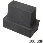 Contera Goma Rectangular 37 x 17 mm. Bolsa 100 Unidades
