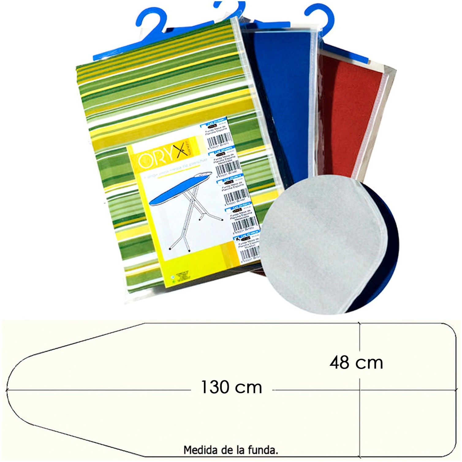 Funda Mesa Plancha Espuma Muleton 130x48 cm
