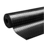 Suelo Goma Circulos 1,20x10 Metros 3 mm. de Grosor Color Negro. Uso Domestico