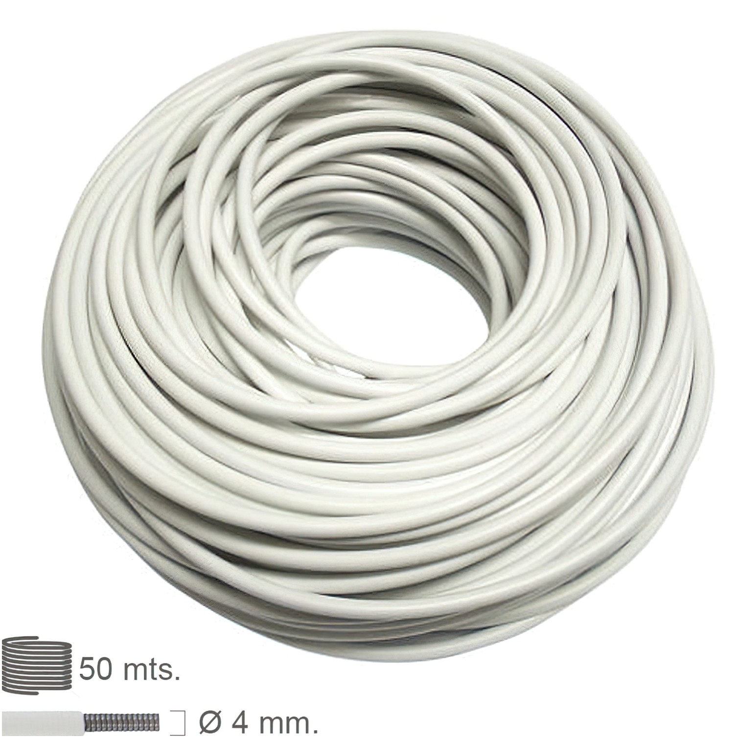 Gusanillo Espiral Visillo Forrado (Rollo 50 metros)