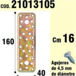 Soporte Parra Madera Placa Bicromatada 40x160 mm.
