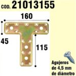 Soporte Para Madera Placa "T" Bicromatado 160 mm.