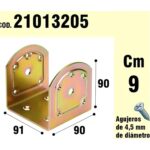Soporte Para Madera Tipo "U" Bicromatado 90 mm.