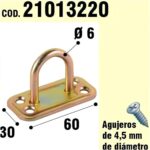 Soporte Para Madera Anilla Bicromatado Ø 6 mm.