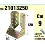 Soporte Para Madera Alas Interiores Bicromatado 90 mm.