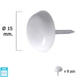 Deslizante Pequeño Blanco Ø15 (Blister 8 Unidades)