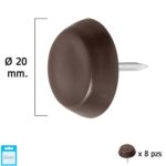Deslizante Grande Marron Ø20 (Blister 8 Unidades)