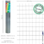 Malla Electrosoldada Galvanizada 50x50 / 2,00 / 60 cm. GA Rollo 25 metros [+4 variaciones de Ancho/Luces Disponibles]