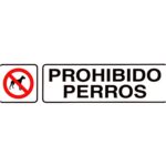 Rotulo Adhesivo 250x63 mm. Prohibido Perros