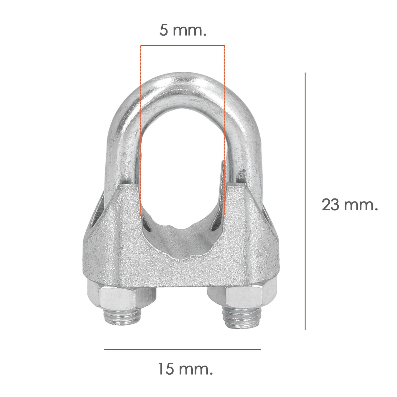 Sujetacables Galvanizado 5 mm. 3/16" Uso Domestico