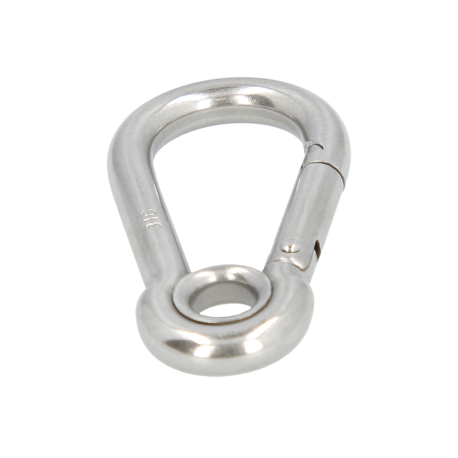 Mosqueton Bombero Inoxidable Con Ojo. 100 mm. Uso domestico