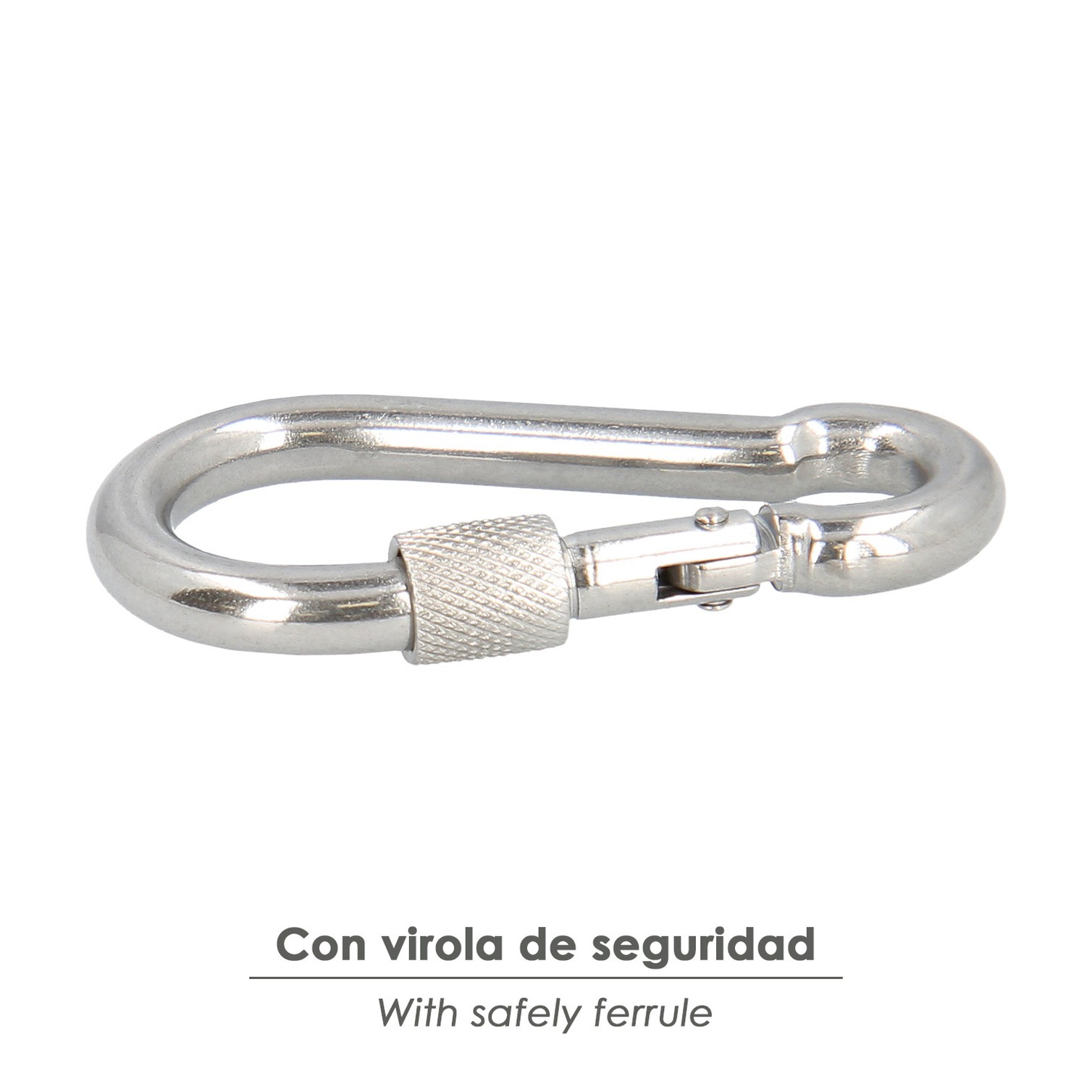 Mosqueton Bombero Inoxidable Con Seguro 100x10 Uso domestico