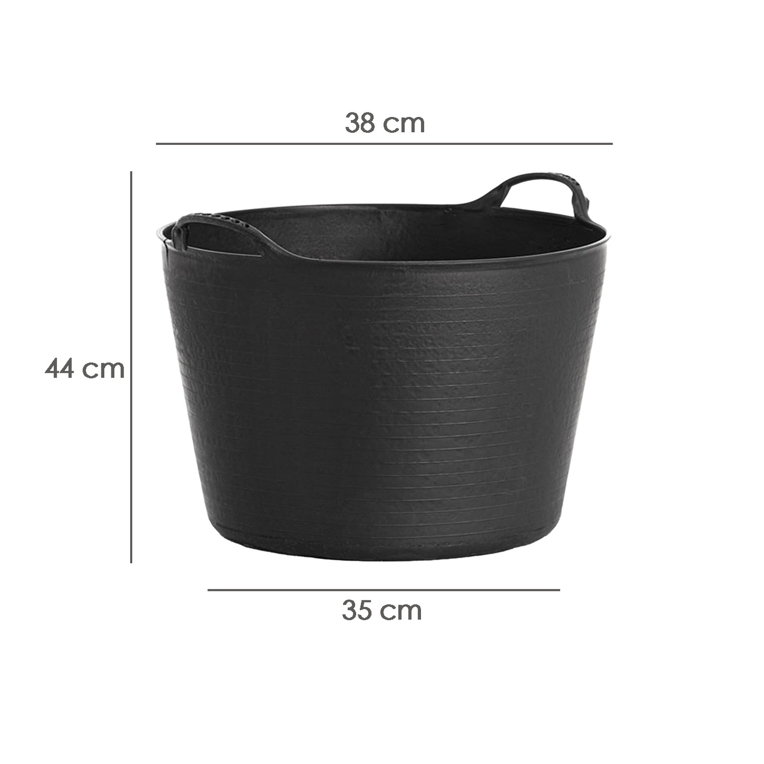 Capazo Plastico Negro Numero 42