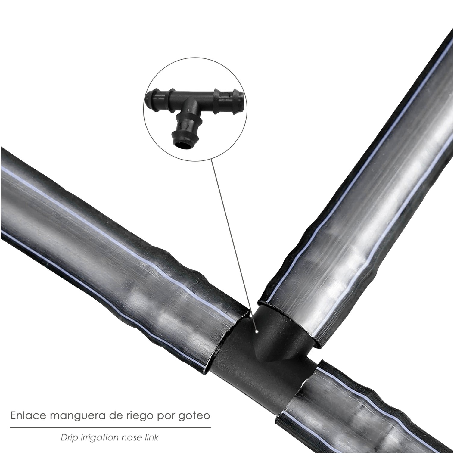 Te Simple Para Tuberias Goteo Ø 16 mm. (Bolsa 100 Piezas) Riego Por Goteo, Microaspersión, Riego Por Nebulizacion