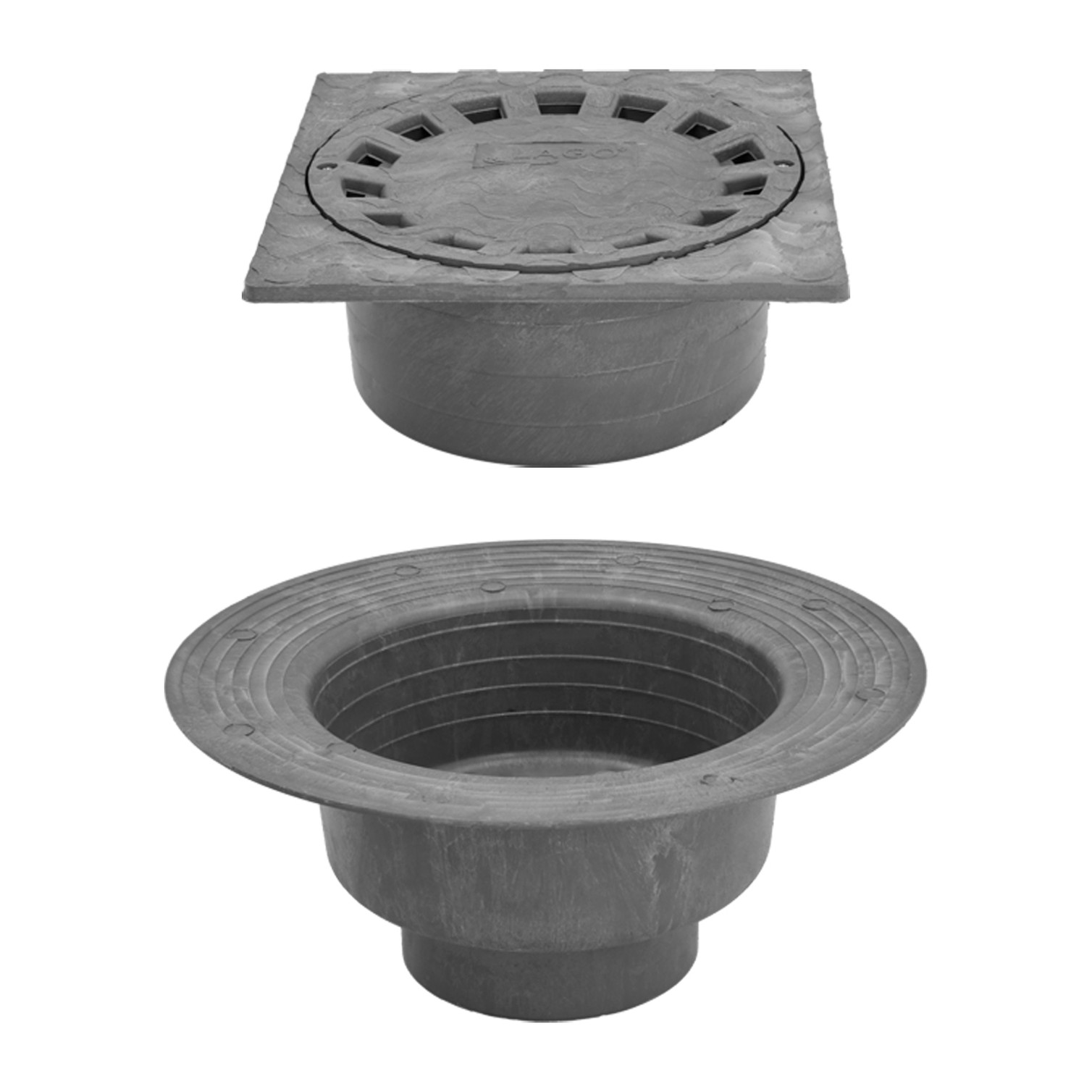 Caldereta Sifonica Pvc 200x200 mm. / Salida Ø 90-110 mm.