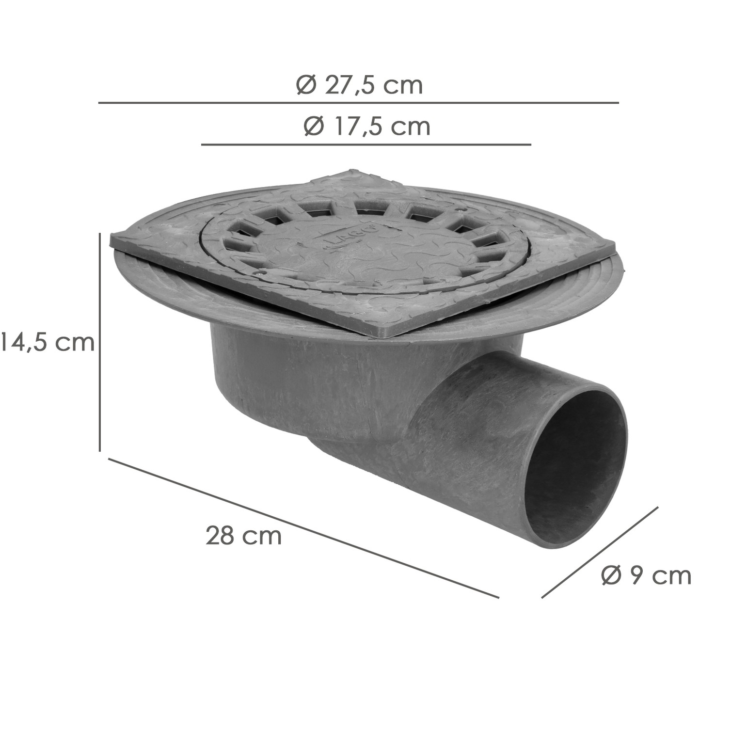 Caldereta Sifonica Pvc Horizontal 200x200/90mm