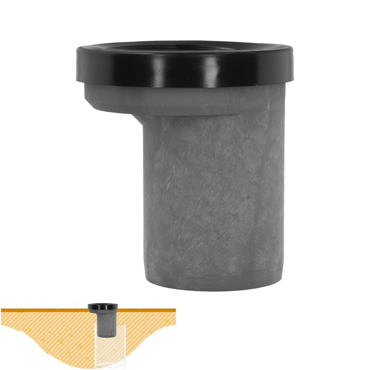 Manguito Inodoro Pvc Excentrico 90 Mm