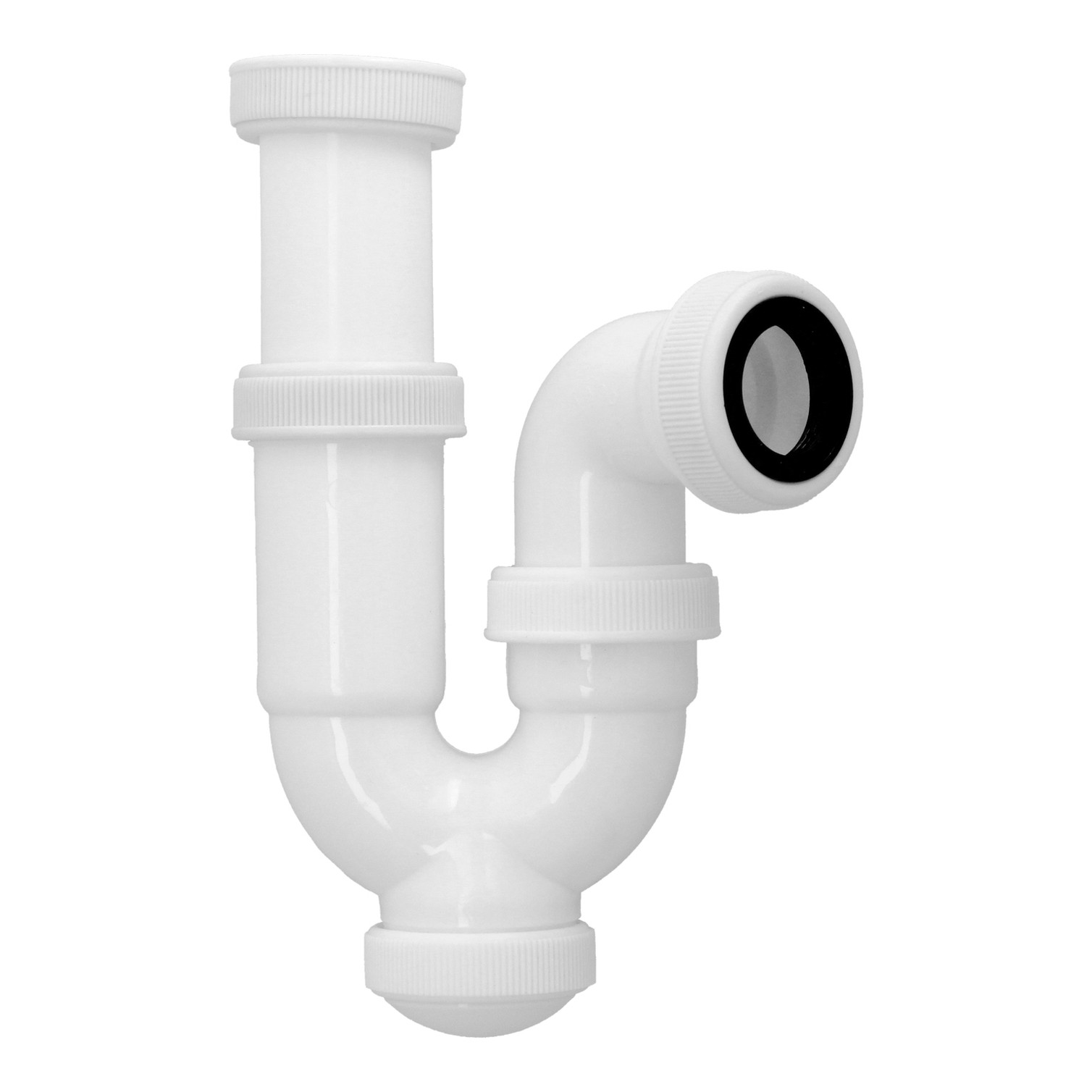 Sifon Curvo ExtensibleTuerca Loca 1 1/2" Ø 40 Mm