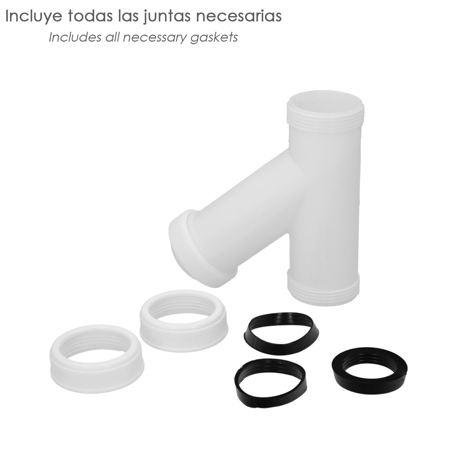 Sifon En Y, 1 1/2" Salida Ø 40 Mm Para Tubos Lisos
