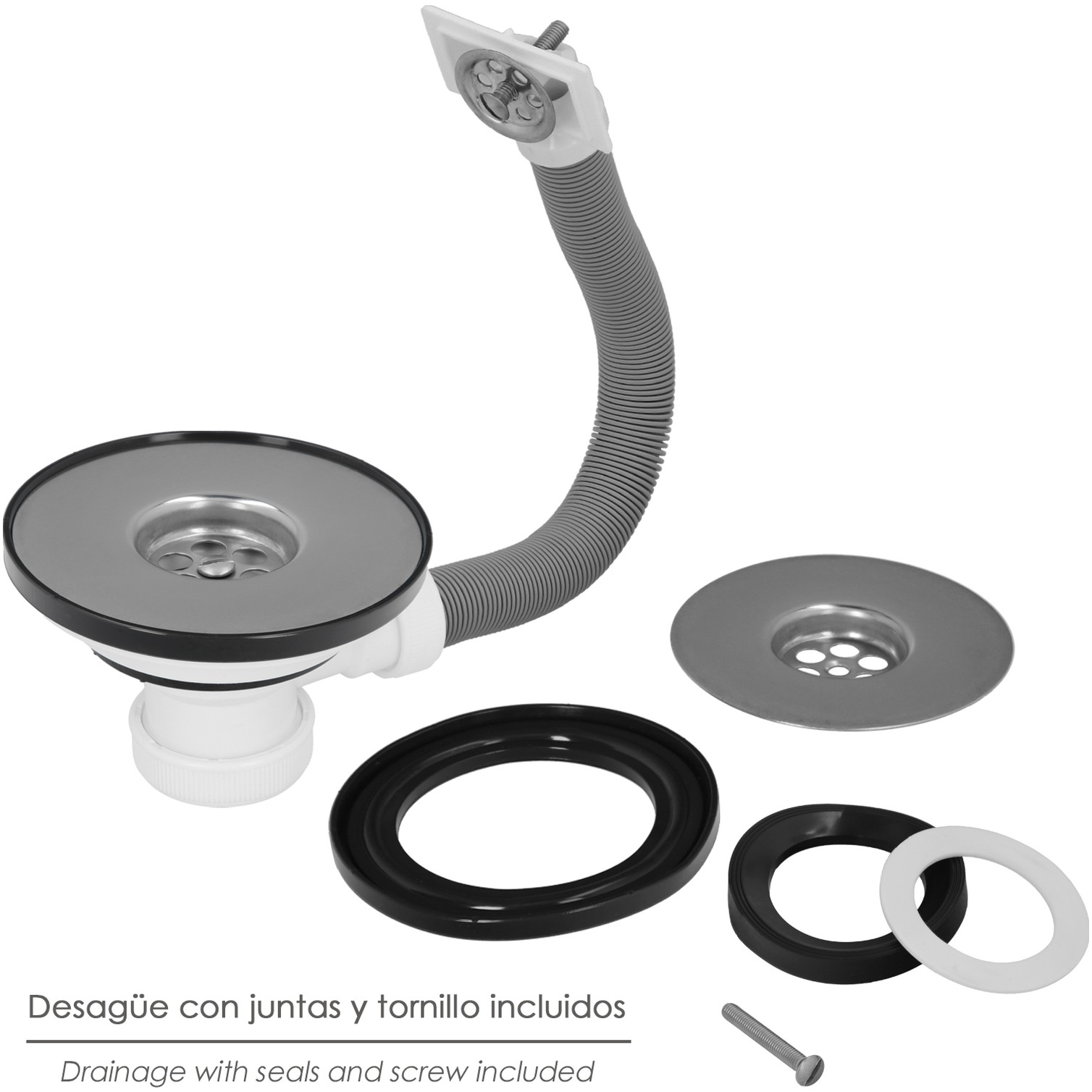 Valvula Fregadero Ø 115 Mm. 1 1/2" Altura 40 mm. Con Rebosadero