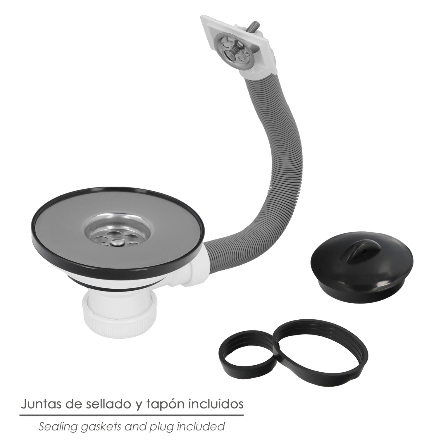 Valvula Fregadero Ø 115 Mm. 1 1/2" Altura 40 mm. Con Rebosadero