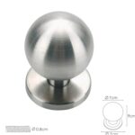 Pomo Puerta Esferico Color Inox Oryx