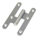 Pernio Inox Canto Redondo Sin Remate 100 mm. Derecha