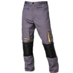 Pantalones Largos DeTrabajo, Multibolsillos, Resistentes, Rodilla Reforzada, Gris/Amarillo Talla 38/40 S (Slim Fit)