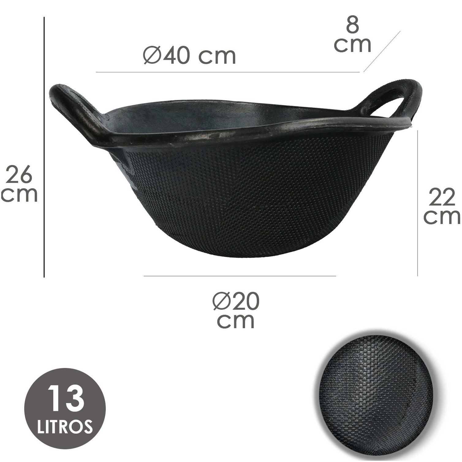 Espuerta Goma Spart Wolfpack 13 l.