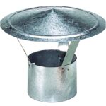 Wolfpack Sombrero Galvanizado para Estufa, Chimenea, Extracción de Humos, Para tubo Ø 100 mm. [+7 variaciones de diametro mm Disponibles]