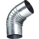 Codo Estufa Galvanizado de 100 mm. 45°. [+5 variaciones de Medida Disponibles]