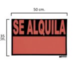 Cartel Se Alquila 50 x 35 (Alt.) cm.