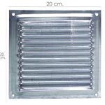 Rejilla Ventilación Atornillar 20x20 cm. Aluminio