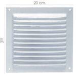 Rejilla Ventilación Atornillar 20x20 cm. Blanca Lacada