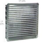 Rejilla Ventilacion Empotrar 17x17 cm. Aluminio