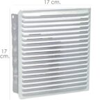 Rejilla Ventilacion Empotrar 17x17 cm. Blanca Lacada