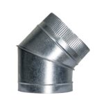 Codo Estufa Galvanizado de 200 mm. 45° (0,8 mm.)