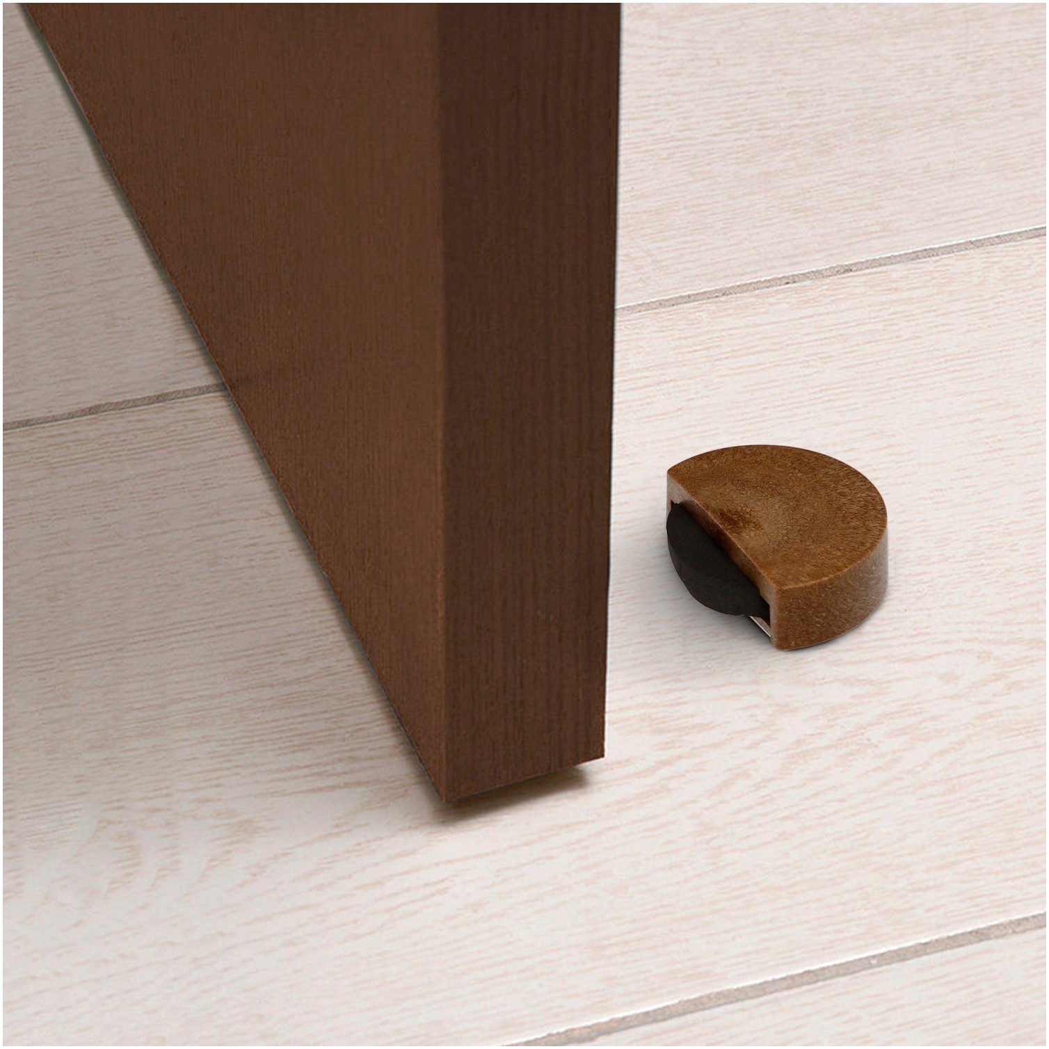 Tope Puerta Adhesivo Silencioso Color Madera