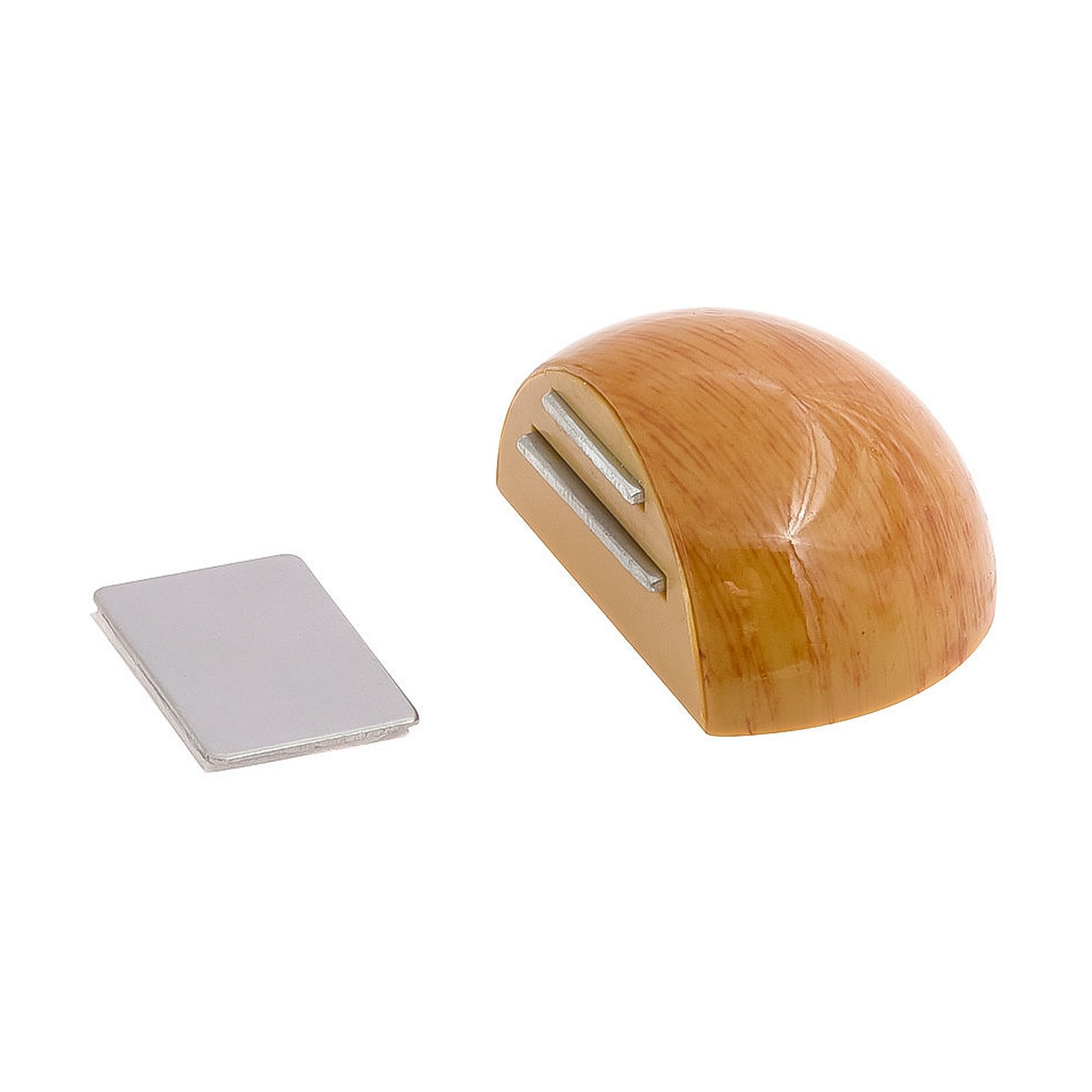 Tope Puerta Adhesivo con Imán Retenedor Color Madera